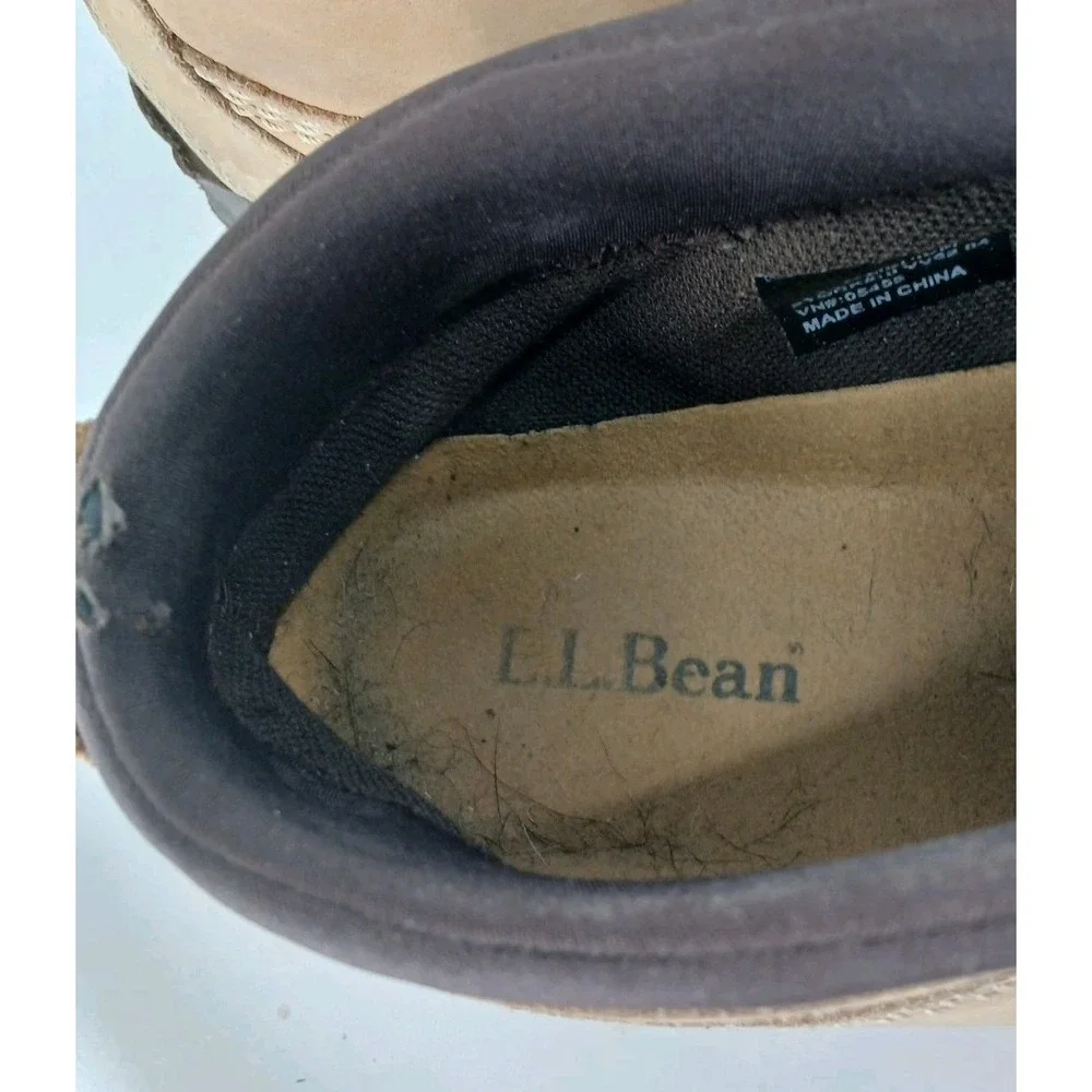 Vintage L L Bean Mens Duck Boots/shoes Tan Leather Low Top Snow Waterproof 12 C1